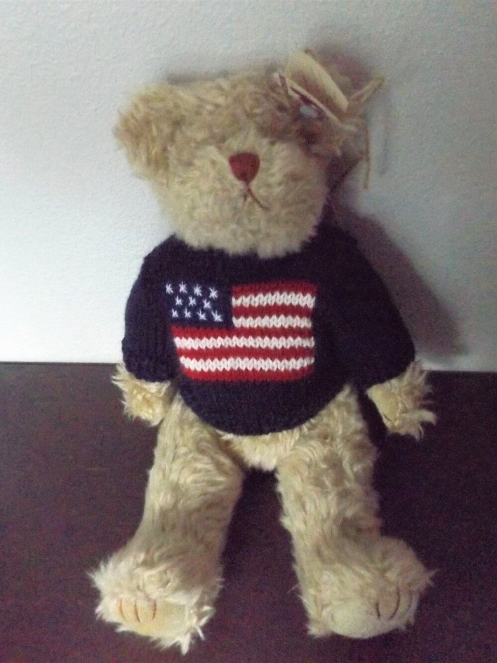 Ty Attic Treasures "Grant" Bear wearing Sweater with Flag
